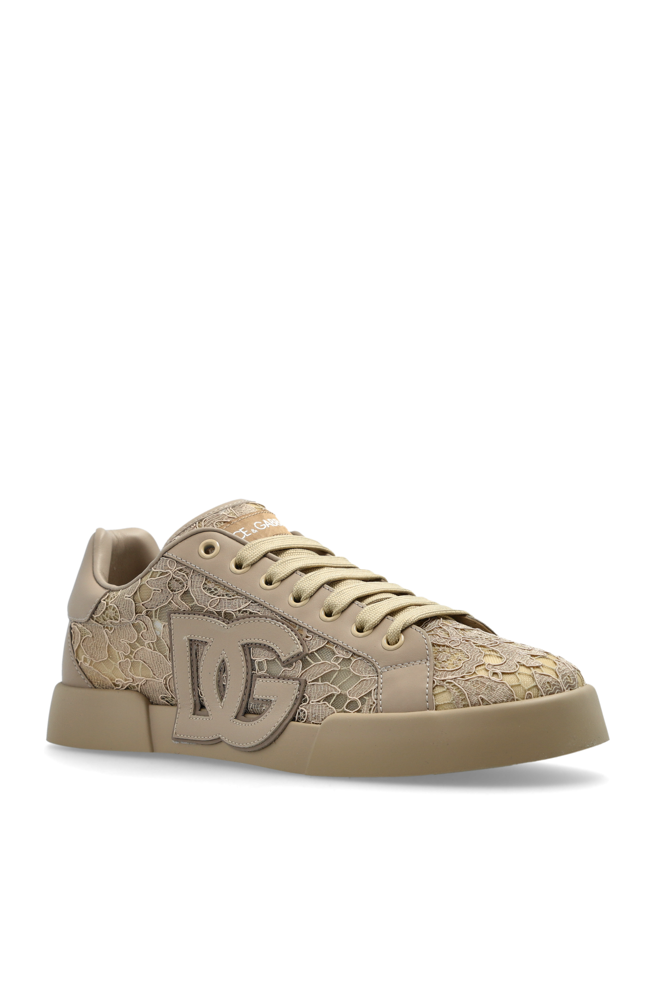 Beige Sports shoes with lace insert Dolce & Gabbana - Vitkac AS